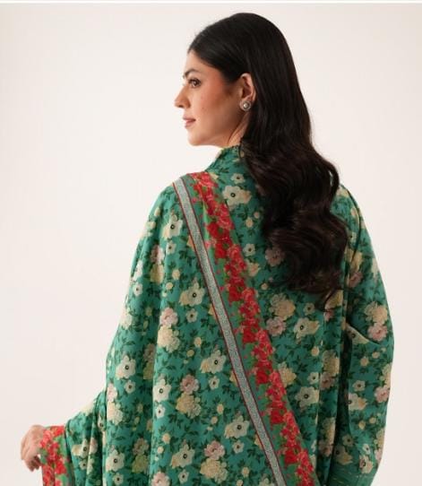 🌸 Winter Wool Linen Unstitched 3-Piece Suit (Agha Noor–Inspired)