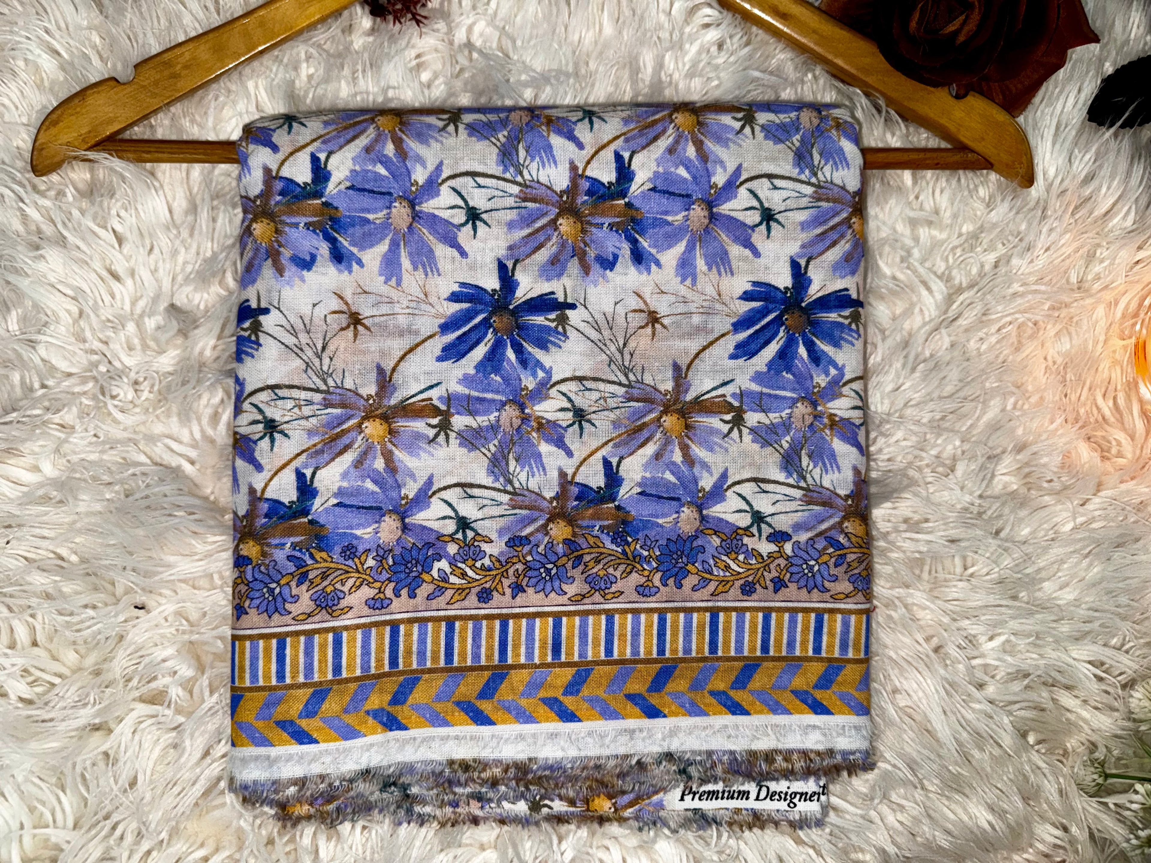 Elegant Floral Printed 2-Piece Khaddar Suit – Winter Collection