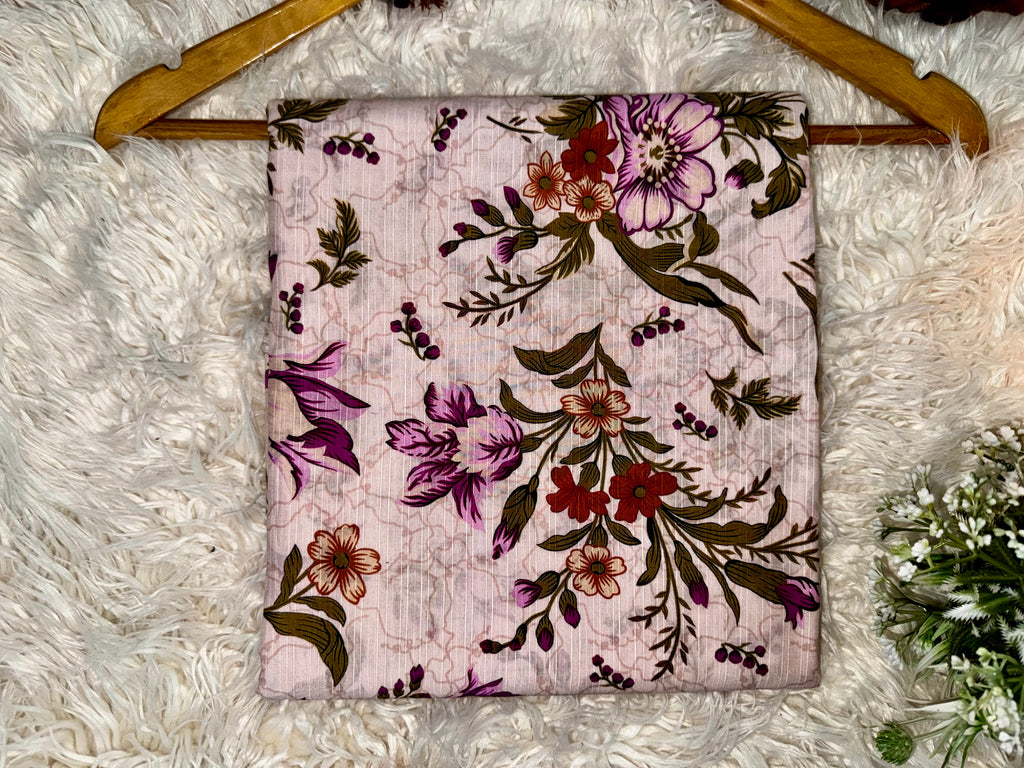 Printed Khaddar 2-Piece Suit – Soft Pink Floral Design