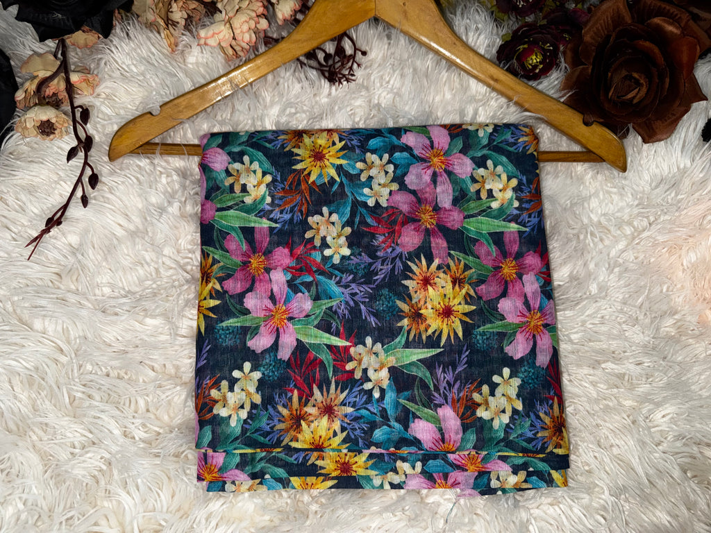 Floral Printed Khaddar Two-Piece Suit – Winter Collection