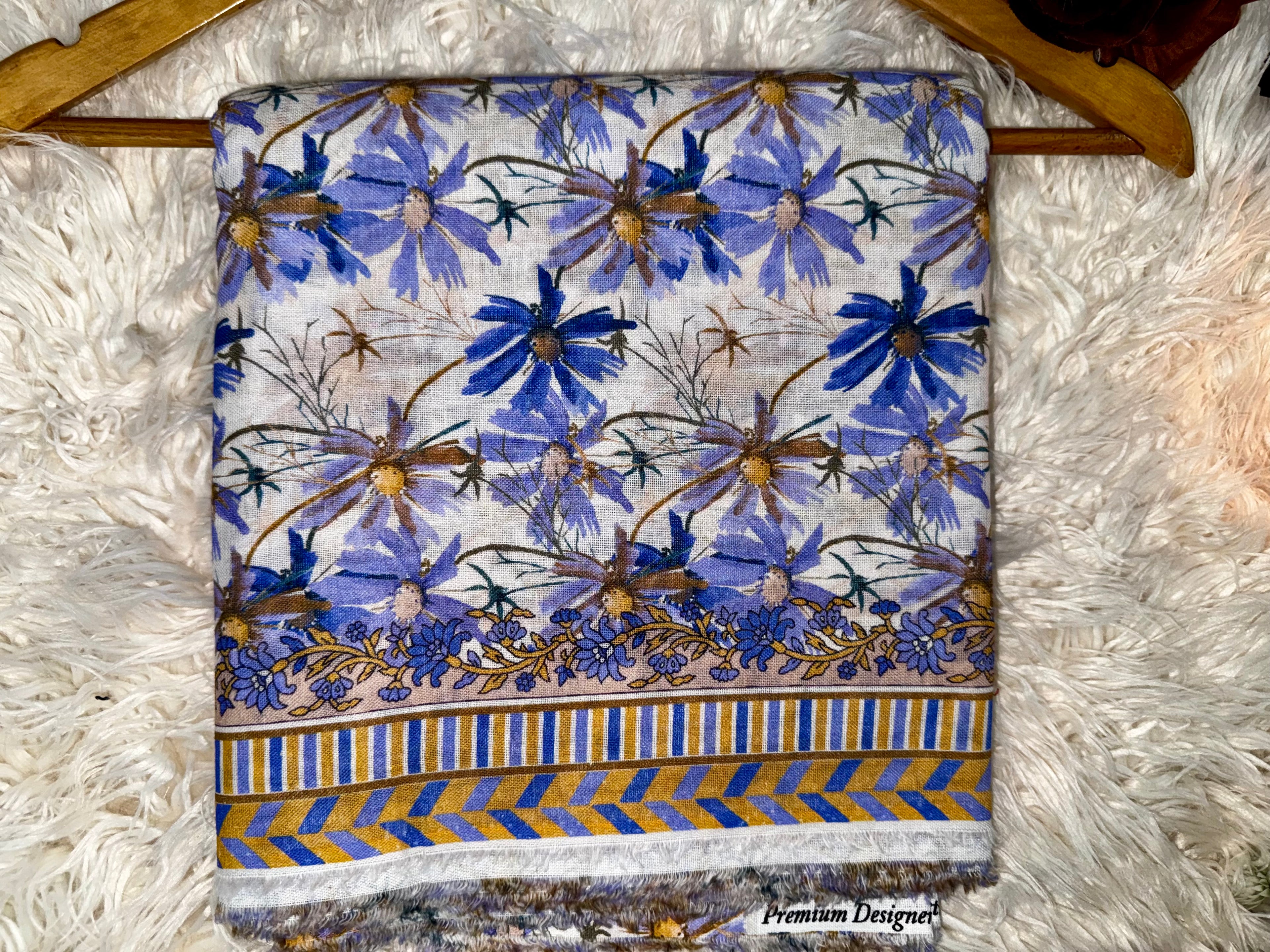 Elegant Floral Printed 2-Piece Khaddar Suit – Winter Collection