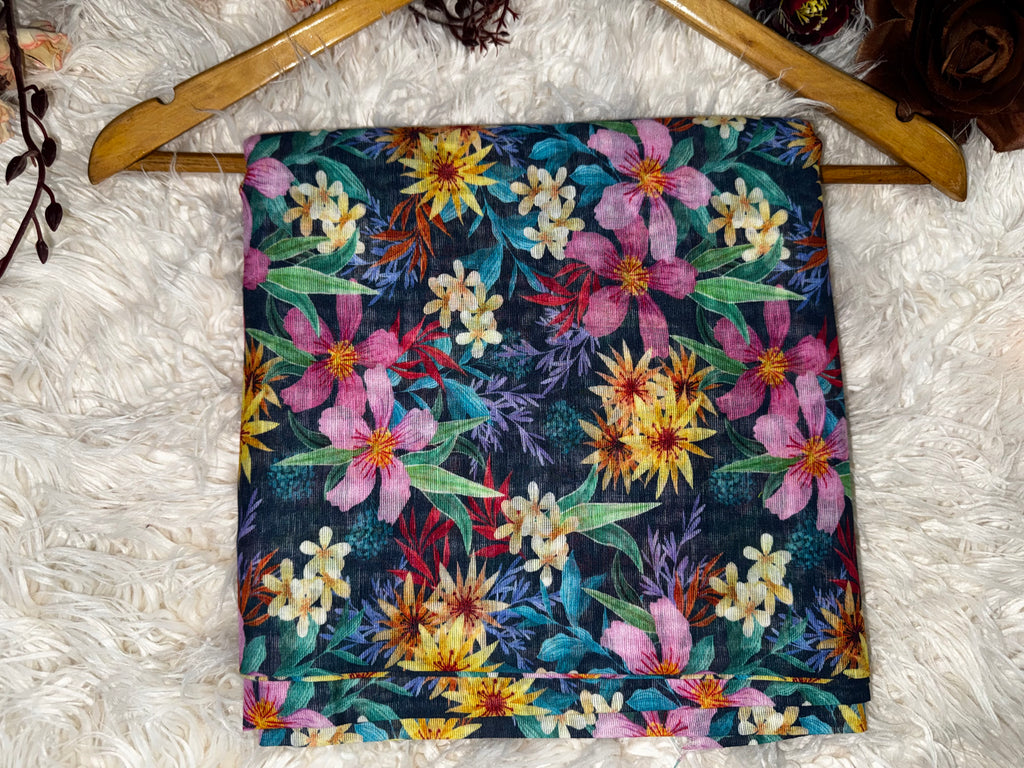 Floral Printed Khaddar Two-Piece Suit – Winter Collection