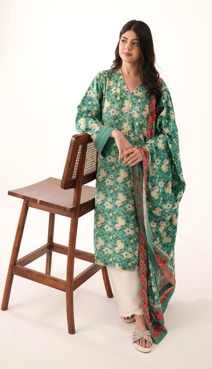 🌸 Winter Wool Linen Unstitched 3-Piece Suit (Agha Noor–Inspired)