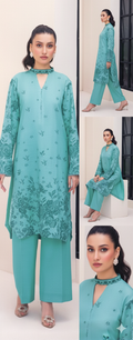 Printed Khaddar 2-Piece Unstitched Suit – Sea Green