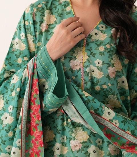 🌸 Winter Wool Linen Unstitched 3-Piece Suit (Agha Noor–Inspired)