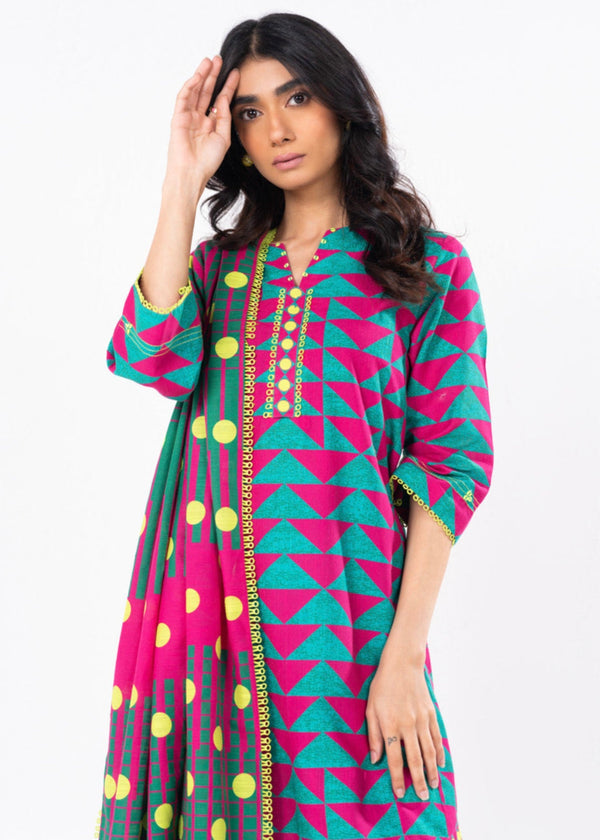 Khaddar 3-Piece Printed Winter Suit
