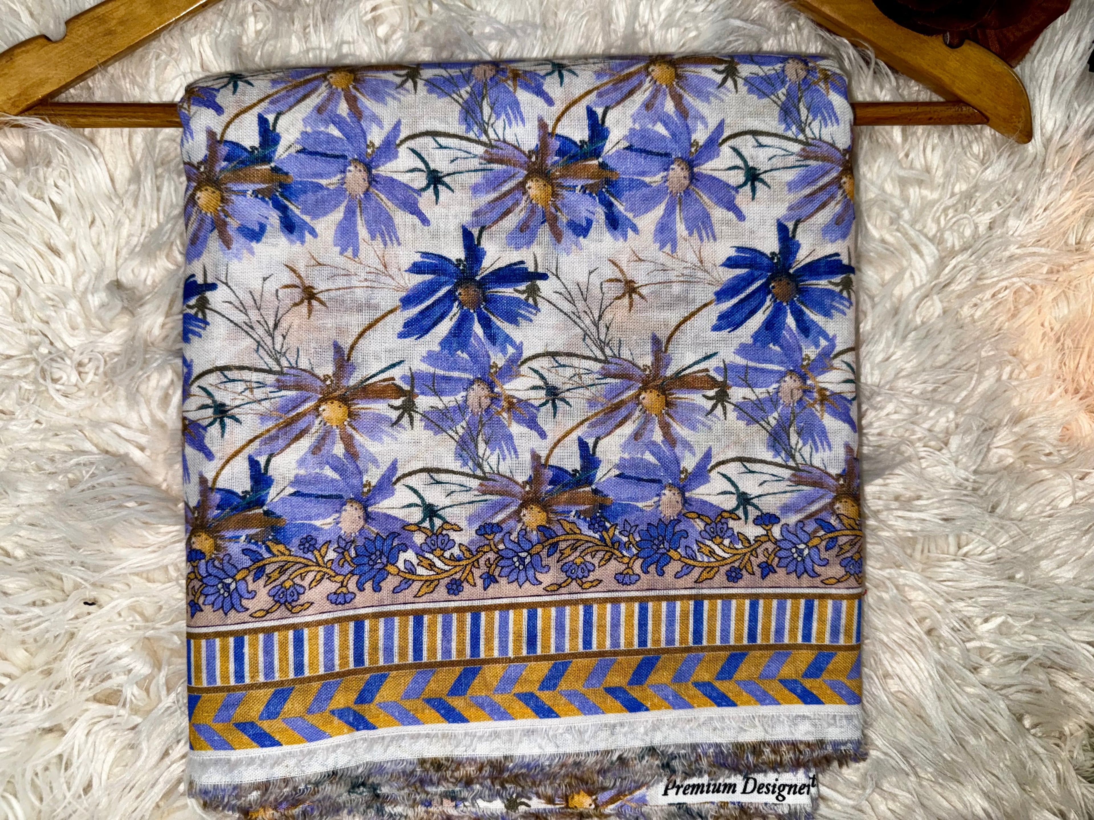 Elegant Floral Printed 2-Piece Khaddar Suit – Winter Collection