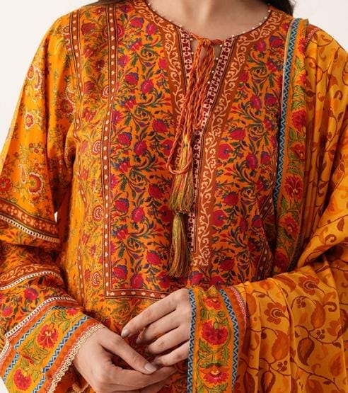 Agha Noor Inspired Winter Linen 3-Piece Unstitched Suit – Premium Collection
